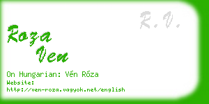 roza ven business card