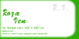 roza ven business card